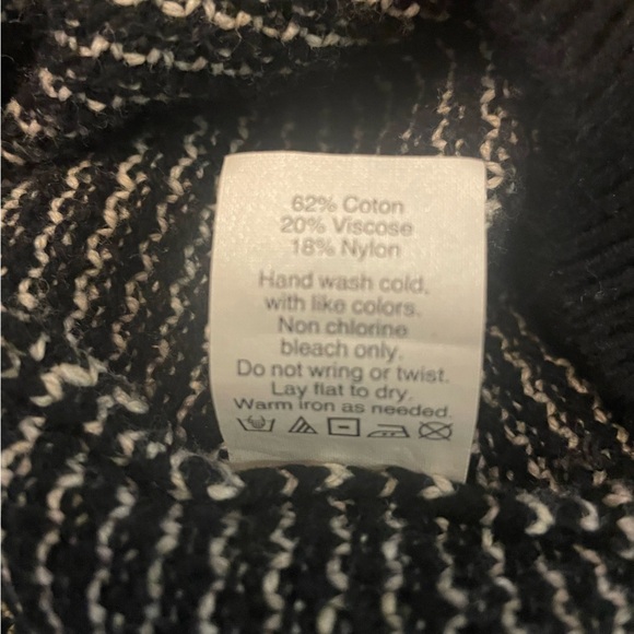 Madewell Riverside Pullover Sweater Black/white in dot weave size M - Picture 7 of 8